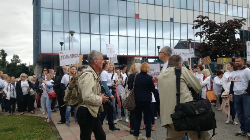 Foto: Sindikat Preporod | Prizor s jučerašnjeg prosvjeda