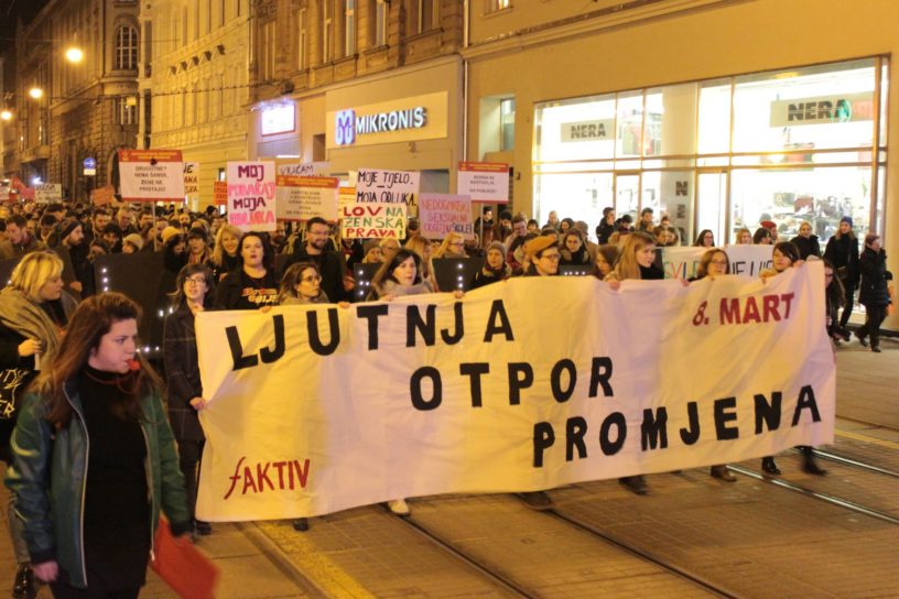 Foto: fAktiv | Nekoliko tisuća ljudi marširalo je jučer Zagrebom povodom Osmog marta
